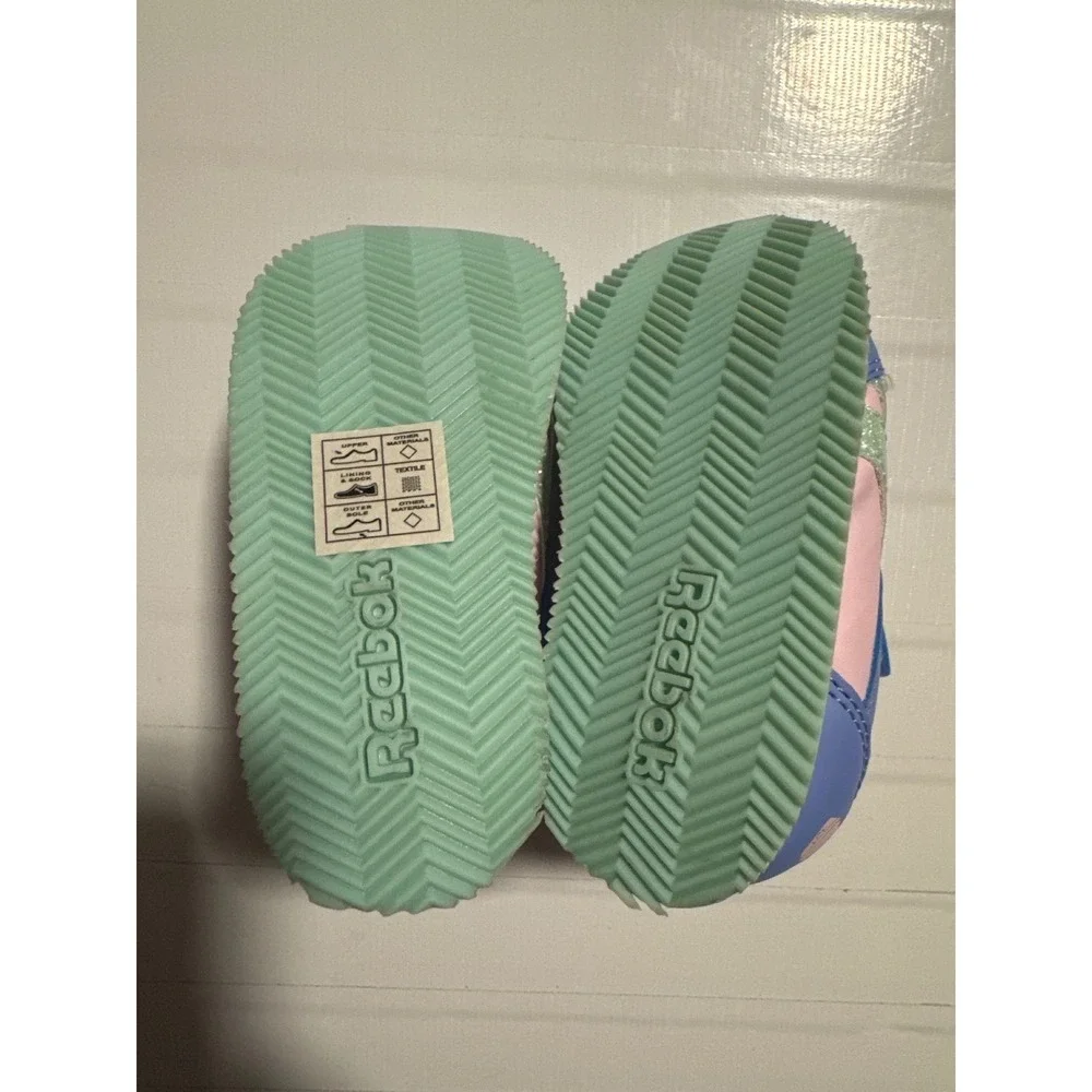 Reebok‎ Kids Toddler Girls Size 6 Pink Blue Cupcake Sneakers Hook and Loop